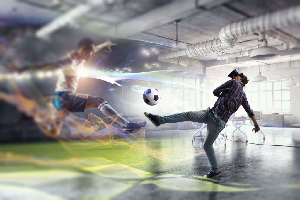 Virtual reality shop sports games